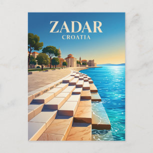 Cartão Postal Órgão Marinho de Zadar Croácia