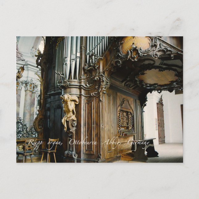 Cartão Postal Órgão ripete em Ottobeuren (Frente)