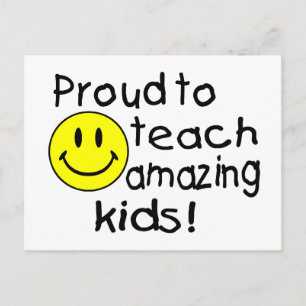 Cartão Postal Orgulho De Ensinar Crianças Incríveis