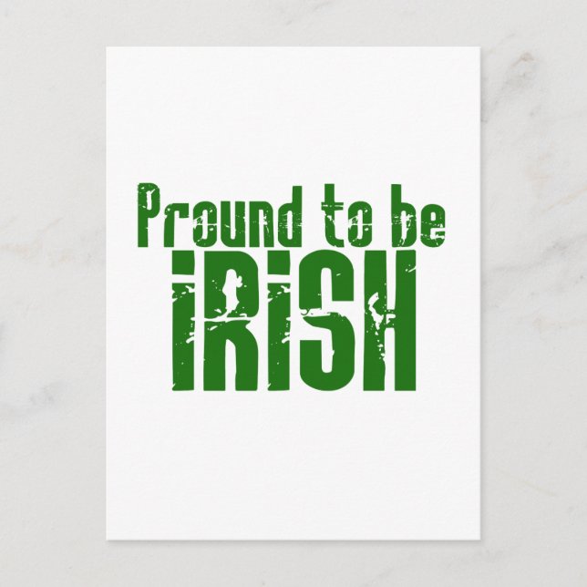 Cartão Postal Orgulho de ser irlandês (Frente)