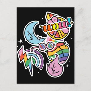 Cartão Postal Orgulho de trovão. Ama arco-íris. Amor!