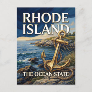Cartão Postal Orgulho do Estado de Rhode Island ⚓ Nova Inglaterr