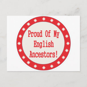 Cartão Postal Orgulho Dos Meus Ancestrais Ingleses