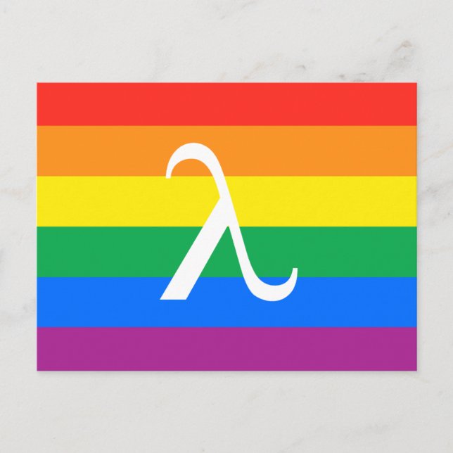 Cartão Postal Orgulho e Ativismo Lambda LGBT (Frente)