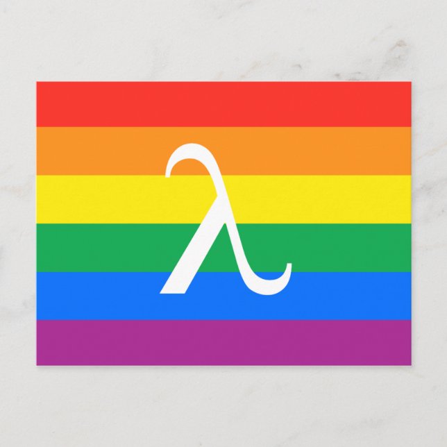 Cartão Postal Orgulho e Ativismo Lambda LGBT (Frente)