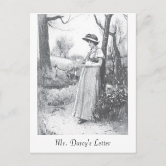 Cartão Postal Orgulho e preconceito: Letra do Sr. Darcy