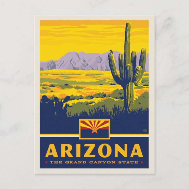 Cartão Postal Orgulho Estatal | ARIZONA (Frente)
