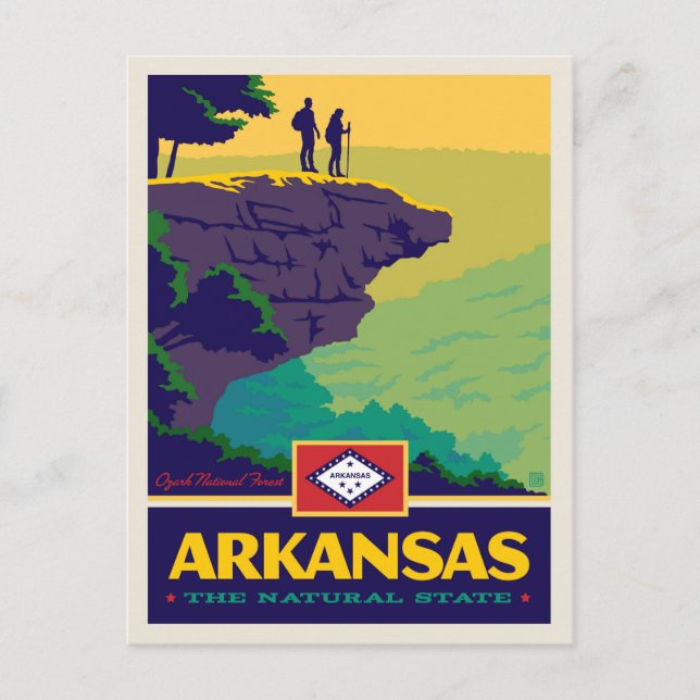 Cartão Postal Orgulho Estatal | Arkansas (Frente)