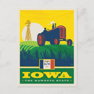 Cartão Postal Orgulho Estatal Iowa