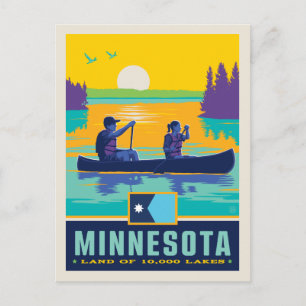 Cartão Postal Orgulho Estatal Minnesota