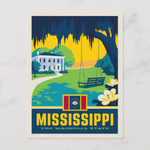 Cartão Postal Orgulho Estatal Mississippi