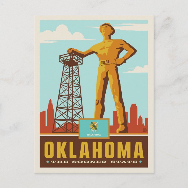 Cartão Postal Orgulho Estatal | Oklahoma (Frente)