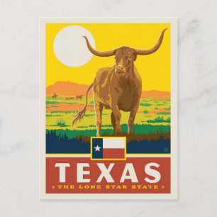 Cartão Postal Orgulho Estatal   Texas