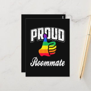 Cartão Postal Orgulho Gay do Colega de Quarto