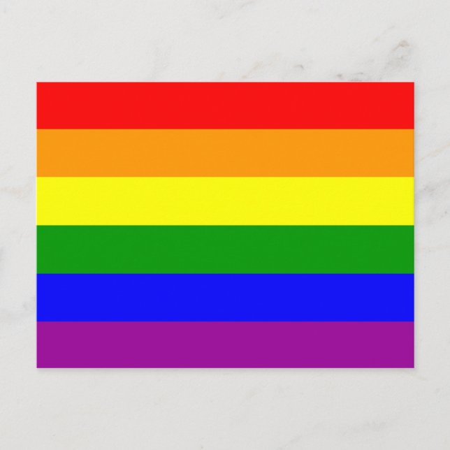 Cartão Postal Orgulho Lésbico Gay do Arco-Íris (Frente)