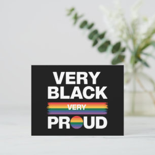 Cartão Postal Orgulho LGBT Orgulho gay, Preto Muito Orgulhoso