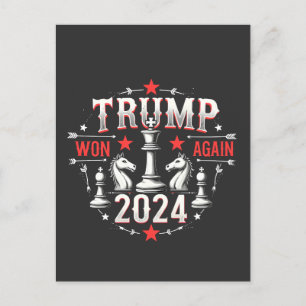 Cartão Postal Orgulho Maga Trump Ganhou novamente o Dia da Inagu