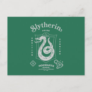 Cartão Postal ORGULHO SLYTHERIN™ Ambição Astúcia Brasão