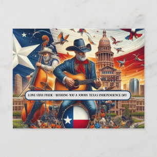 Cartão Postal Orgulho Solitário: Dia da Independência do Texas