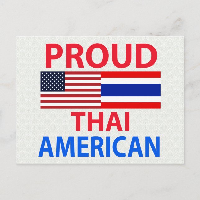 Cartão Postal Orgulho Tailandês Americano (Frente)