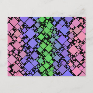 Cartão Postal Orgulho Trigênero Groovy Boho Retro Mod Geométrico
