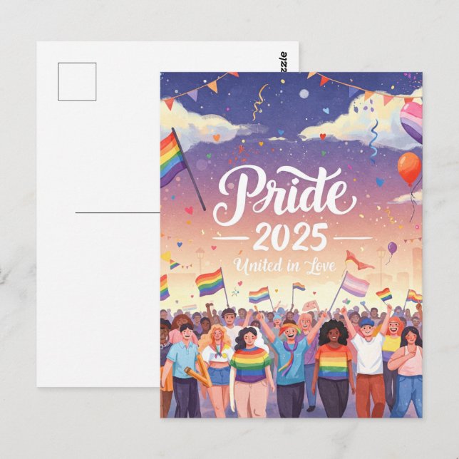 Cartão Postal Orgulho - Unidos no Amor (Frente/Verso)