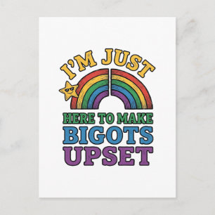 Cartão Postal Orgulho Vintage Bigots Perturba Design de Camisa A
