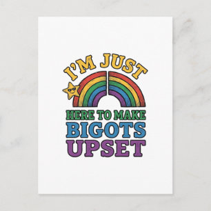 Cartão Postal Orgulho Vintage Bigots Perturba Design de Camisa A