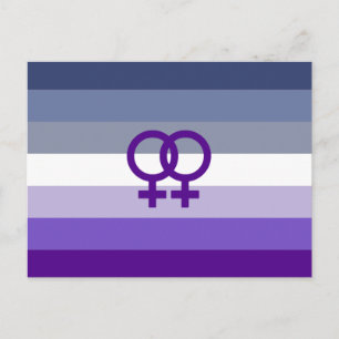 Cartão Postal Orgulho WLW de amor lésbico