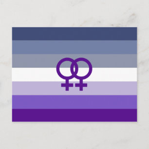 Cartão Postal Orgulho WLW de amor lésbico