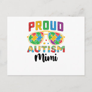 Cartão Postal Orgulhosa Consciência da Mimi Mãe Autismo