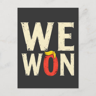 Cartão Postal Orgulhosa Maga Trump Ganhou Inaguração Dia de Disc