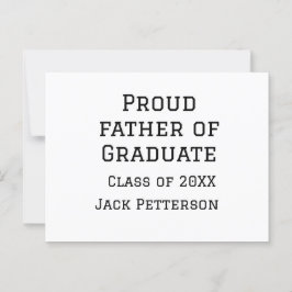 Cartão Postal Orgulhoso pai da classe de formandos de 20XX adici