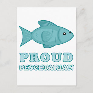 Cartão Postal Orgulhoso Pescetariano