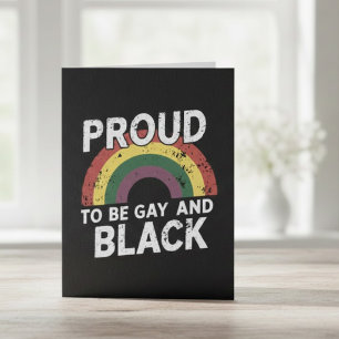 Cartão Postal Orgulhoso por Ser Gay e Mês do Orgulho Negro 2025