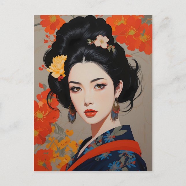 Cartão Postal Orientais de mulheres chinesas requintadas (Frente)