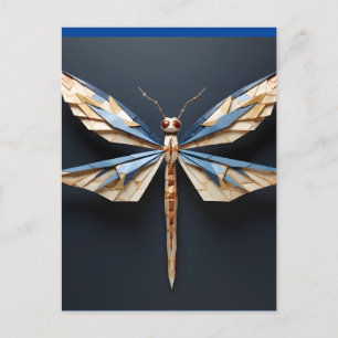 Cartão Postal origami dragonfly