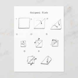 Cartão Postal Origami Fish