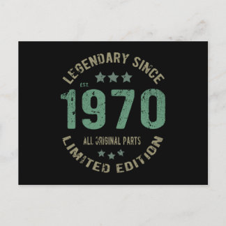 Cartão Postal Original Desde 1970 Presente de Aniversário Lenda 