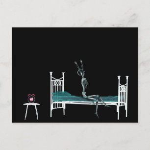 Cartão Postal Original do Esqueleto de Raios X do Bedtime