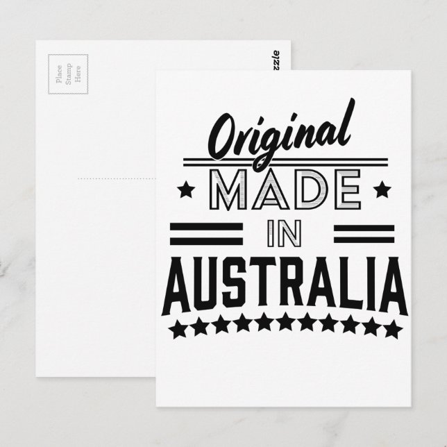 Cartão Postal Original feito na Austrália (Frente/Verso)