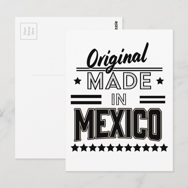 Cartão Postal Original feito no México (Frente/Verso)