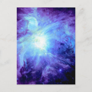 Cartão Postal Orion Nebula Turquoise Periwinkle Galaxy Lavanda