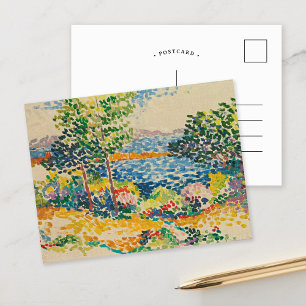 Cartão Postal Orla marítima no Mediterrâneo