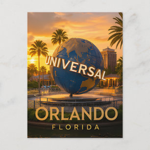 Cartão Postal Orlando Flórida Parque Temático Globo Viagem