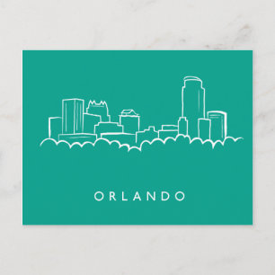 Cartão Postal Orlando Florida Skyline
