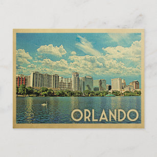 Cartão Postal Orlando Postcard Florida Viagens vintage