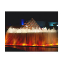 Orlando Theme Park Fountain acendeu à noite