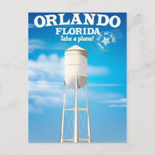 Cartão Postal Orlando, viagem da Torre Água da Flórida.