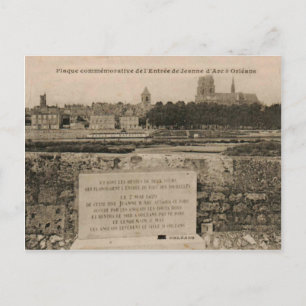 Cartão Postal Orléans Joan of Arc Monument França Réplica 192